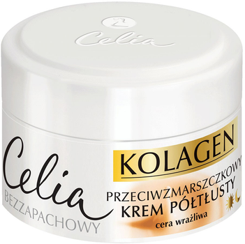 Krem do twarzy Celia Kolagen przeciwzmarszczkowy półtłusty z kozim mlekiem 50 ml (5900525054043)