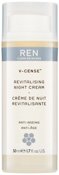 Krem do twarzy Ren Clean Skincare V-Cense Revitalising Night Cream przeciwzmarszczkowy na noc 50 ml (5060389248016)