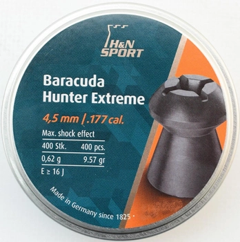 Кулі пневматичні H&N Baracuda Hunter Extreme 4,5 мм, 0.6 гр, 400 шт