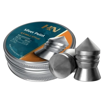 Пули пневматические H&N Diabolo Silver Point, 400 шт/уп, 0,75 гр 4,5 мм