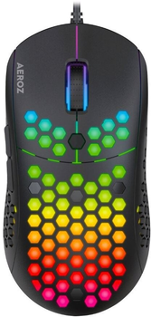Mysz ​Aeroz GM1000 RGB Lightweight USB Black (5711336029898)