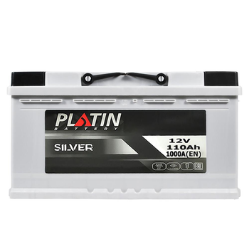 Автомобильный аккумулятор PLATIN Silver 110Ah 1000A R+ (правый +)