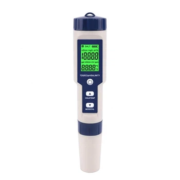 Комбінований pH/TDS/ЕС/Salinity/Temp метр EZ-9909 5в1 (вологозахищений, змінним електродом, АТС)