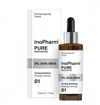 Peeling do twarzy InoPharm Pure Elements 9% AHA+BHA z hydroksykwasami 30 ml (3800038936039)