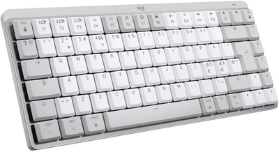 Klawiatura bezprzewodowa Logitech MX Mechanical Mini for Mac Minimalist Illuminated GL Tactile Nordic Layout Pale Gray (920-010797)