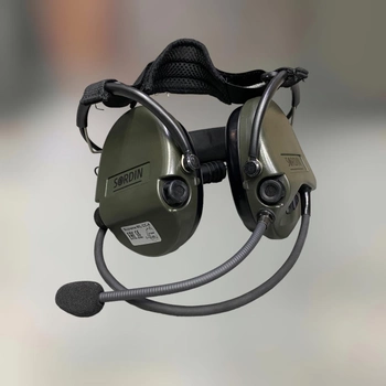 Тактичні активні навушники Sordin Supreme MIL CC із заднім тримачем, колір – Олива (76332-06-S)