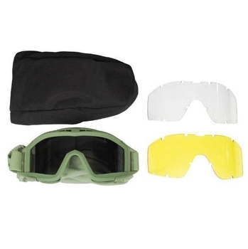 Армейские тактические очки маска военные со сменными линзами, военные очки защитные стрелковые ЗСУ очки-маска Daisy