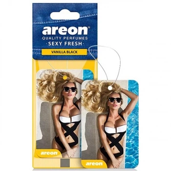 Освежитель воздуха AREON сухой листик Sexy Fresh Vanilla Black