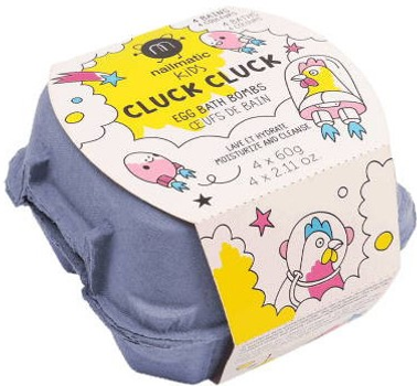 Бомбочки для ванни Nailmatic Kids Cluck Cluck Egg Bath Bomb у вигляді яєць 4 шт (3760229898877)