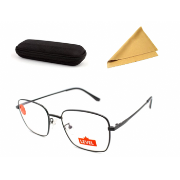 Комп'ютерні окуляри LEVEL T1 "Антиблик" ЗАХИСТ ОЧ реальний захист для очей від екрану монітора та смартфона Сталь