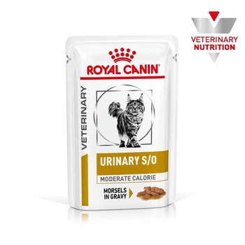 Влажный корм для кошек Royal Canin Veterinary Health Urinary S/O Moderate Calorie Cat (кусочки в соусе) 85 г