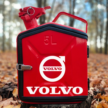 Подарочный набор для мужчин Канистра бар 5 л с оббивкой с лого Volvo + 2 бокала