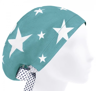 Медицинская шапочка женская HeadwearUniverse универсальная принт Звезда на хирургическом