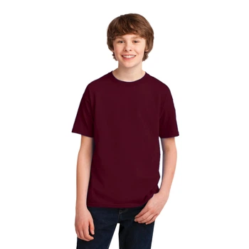 Дитяча футболка JHK, KID T-SHIRT, базова, однотонна, для хлопчика, бордова, розмір 158, на 12/14 років