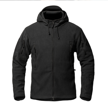 Кофта тактична флісова флісова куртка з капюшоном S.archon black Розмір L