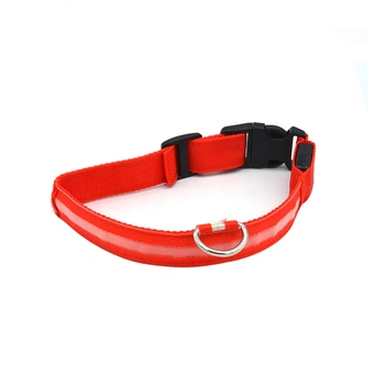 Светодиодный LED ошейник Lesko Red XS USB светящийся для собак и котов
