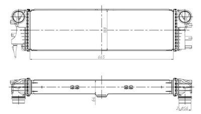 Интеркулер NRF 309037 Mercedes V-Class, Vito 4475010301, 4475011301