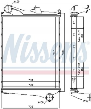 Интеркулер NISSENS 97006 20566842, 20758816, 3183747