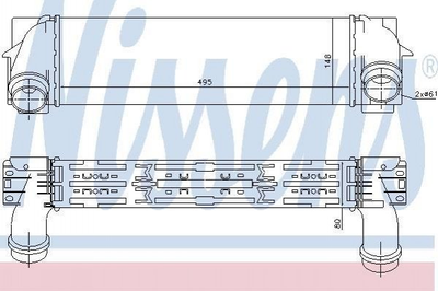 Интеркулер NISSENS 96440 BMW X3, X4 17517823570