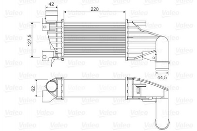 Інтеркулер Valeo 818555 Opel Astra 6302058, 93179039