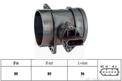 Расходомер воздуха EPS 1991331 BMW 3 Series, 1 Series, X1, X3 13627531702, 13627566989, 7566989