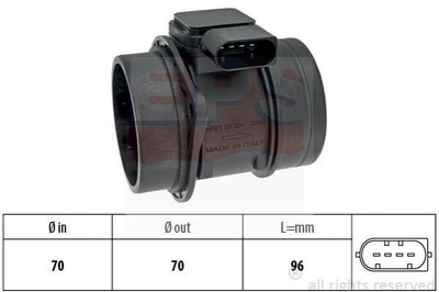 Расходомер воздуха EPS 1991358 Mercedes B-Class, A-Class; Mitsubishi Colt A0000942848, A0000942948, A0000943348