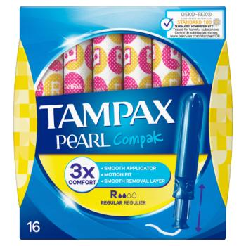 Тампони Tampax Pearl Compak Regular Buffer 16 шт (4015400690313/8001841536873)