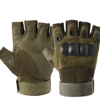 Тактические перчатки без пальцев, XL, хаки (77056950)