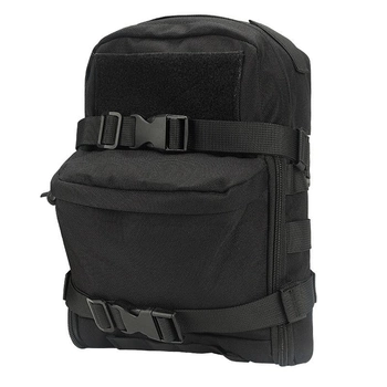 Тактичний рюкзак на плитоностку, утилітарний підсумок під гідратор 500D Чорний