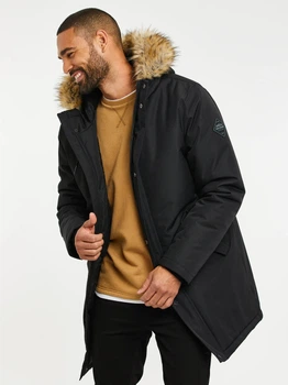 Куртка демисезонная с капюшоном мужская Threadbare 190989 2XL Черная (2200005053980)