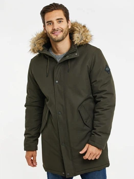 Куртка демисезонная с капюшоном мужская Threadbare 190990 L Хаки (2200005054048)
