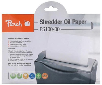 Олійний папір для подрібнювача PEACH A4 12 шт (PS100-00)