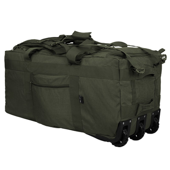 Сумка чемодан и рюкзак на колесиках Mil-Tec 110 л Olive 13854001