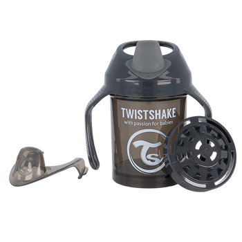 Поїльник-непроливайка Twistshake 4 м + чорний 230 мл (7350083120571)