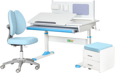 Комплект мебели ErgoKids TH-325 Blue Парта + кресло + тумба (TH-325 +Y-412 Lite+ C3 BLUE)