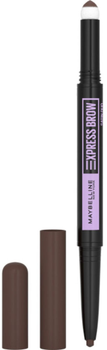 Олівець для брів Maybelline Express Brow Satin Duo двосторонній 04 Dark Brown 0.71 г (3600531640408)