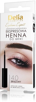 Henna do brwi Delia Eyebrow Expert jednoskładnikowa ekspresowa 4.0 Brązowy 6 ml (5901350469736)
