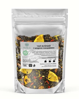 Чай зелений Gunpowder з цедрою мандарина, 100г