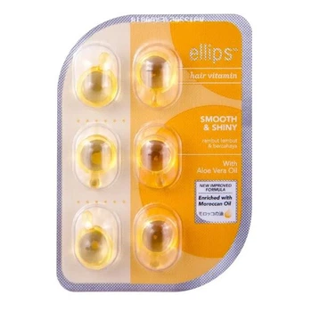 Витамины для волос Ellips Hair Vitamin Treatment Роскошное сияние с маслом Алоэ Вера (Smooth & Shiny)