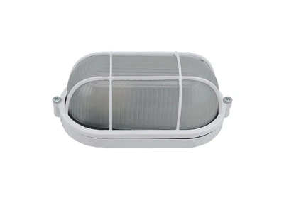 Светильник НПП1402-60W-E27-IP65 овал белый с решеткой TNSy
