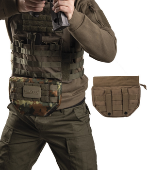 Результат напашник Mil-Tec MOLLE DROP DOWN POUCH DARK COYOTE 13486319