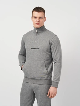 Толстовка на блискавці чоловіча Calvin Klein Jeans 11273.2 S (44) Сіра (2000000006390)