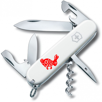 Складаний швейцарський ніж Victorinox Vx13603.7_Z2061u Spartan ZODIAC Бенгальський Кролик 12 функцій 91 мм червоний