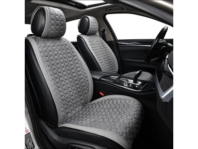 Накидки на передние сиденья премиум класса из велюра Beltex Monte Carlo серые Grey BX81250