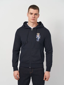 Толстовка на блискавці чоловіча Polo Ralph Lauren 11290.3 L (48) Темно-синя (2000000007052)