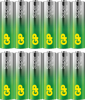 Батарейка лужна GP Super Alkaline AA Batteries 15A/LR6 1.5V (12-Pack) (4891199217005)
