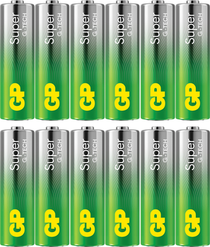 Батарейка лужна GP Super Alkaline AA Batteries 15A/LR6 1.5V (12-Pack) (4891199217005)