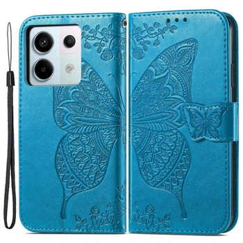 Чехол-книжка с рисунком UniCase Butterfly Pattern для Xiaomi Redmi Note 13 Pro 5G / Poco X6 - Blue