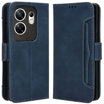 Чехол-книжка с кармашками Deexe Wallet Stand для Infinix Zero 30 - Blue