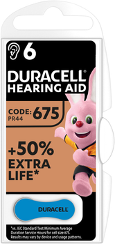 Батарейки для слухових апаратів Duracell Hearing Aid 675 6 шт (96091470)